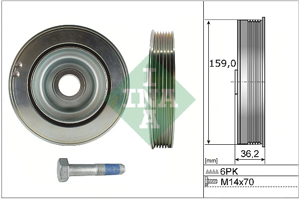 Belt Pulley Set, crankshaft